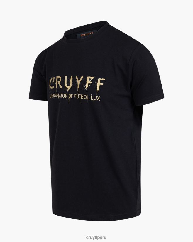 educación física Cruyff camiseta de grafiti negro 42TR20405 hombres camiseta