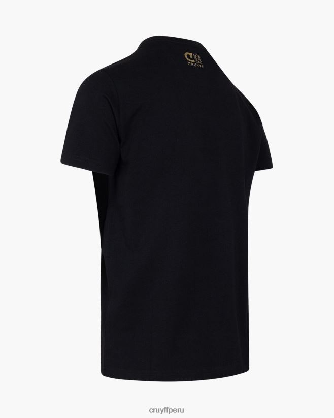 educación física Cruyff camiseta de grafiti negro 42TR20405 hombres camiseta