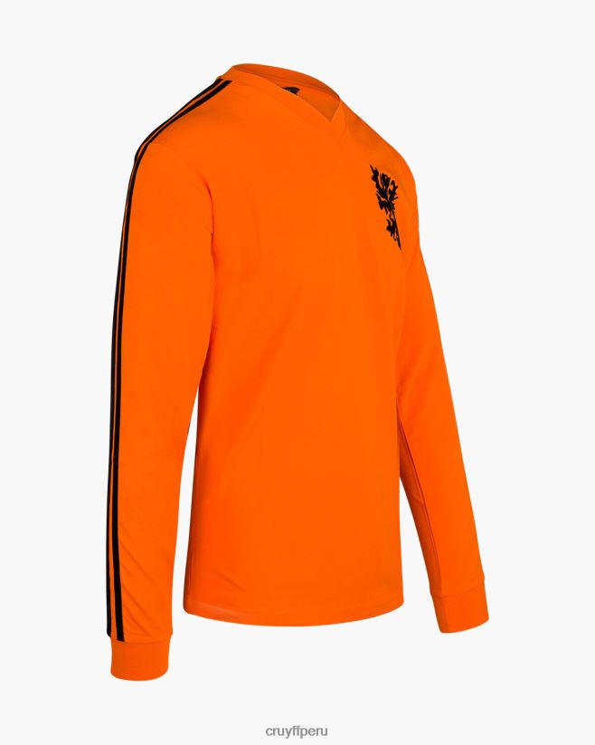 educación física Cruyff camiseta de la copa del mundo manga larga-95 % poliéster/5 % spandex naranja 42TR20786 hombres camiseta