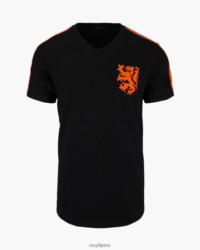 educación física Cruyff camiseta de la copa del mundo negro 42TR20860 hombres camiseta