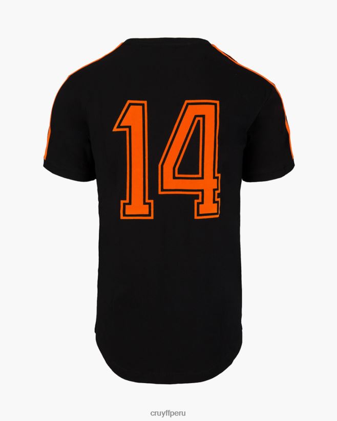 educación física Cruyff camiseta de la copa del mundo negro 42TR20860 hombres camiseta