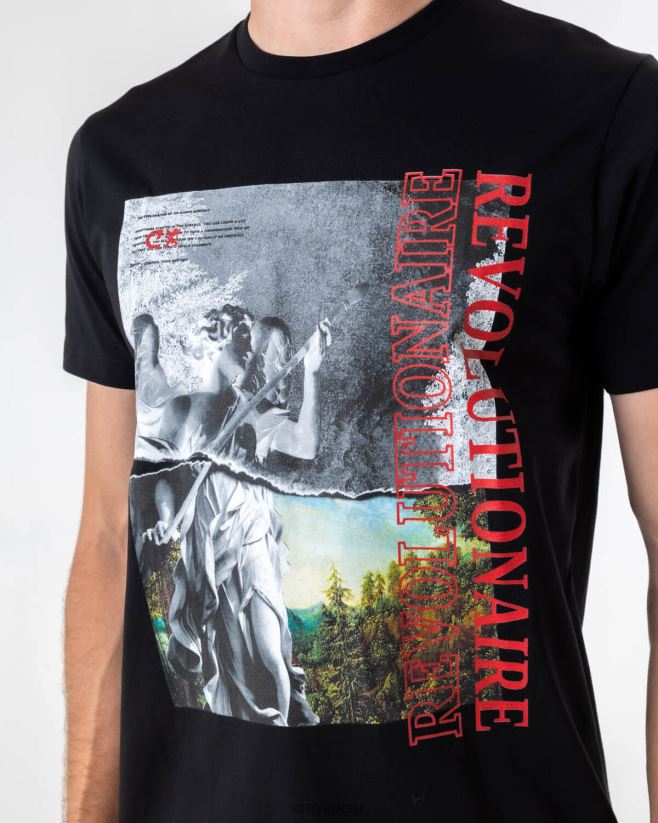 educación física Cruyff camiseta de los ángeles negro 42TR201308 hombres camiseta