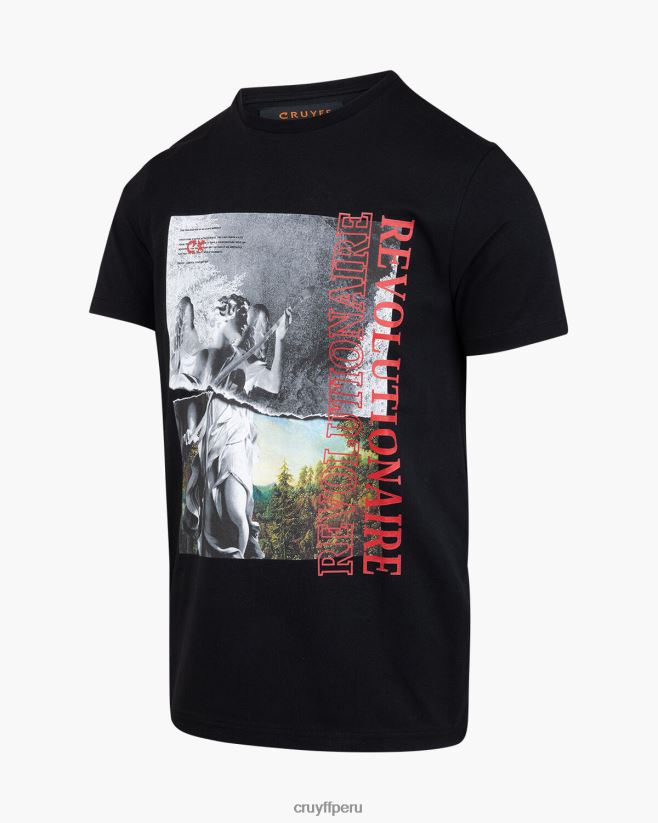 educación física Cruyff camiseta de los ángeles negro 42TR201308 hombres camiseta