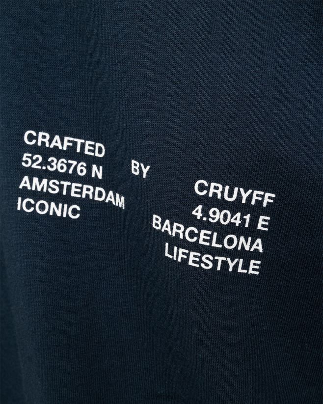 educación física Cruyff camiseta de mica noches azules 42TR2077 hombres camiseta