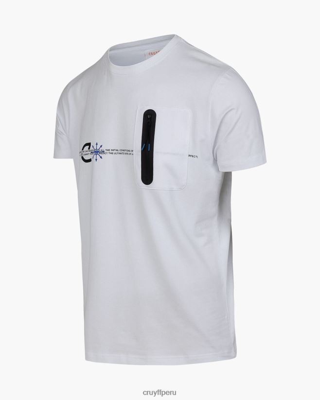 educación física Cruyff camiseta de rayos blanco 42TR20205 hombres camiseta