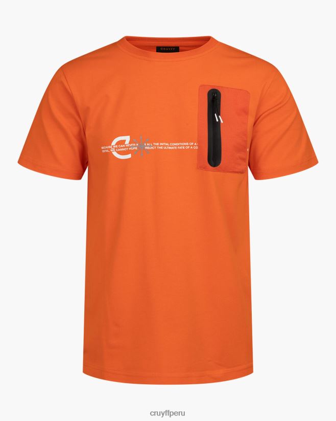 educación física Cruyff camiseta de rayos naranja 42TR20206 hombres camiseta