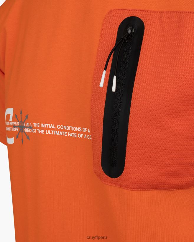 educación física Cruyff camiseta de rayos naranja 42TR20206 hombres camiseta