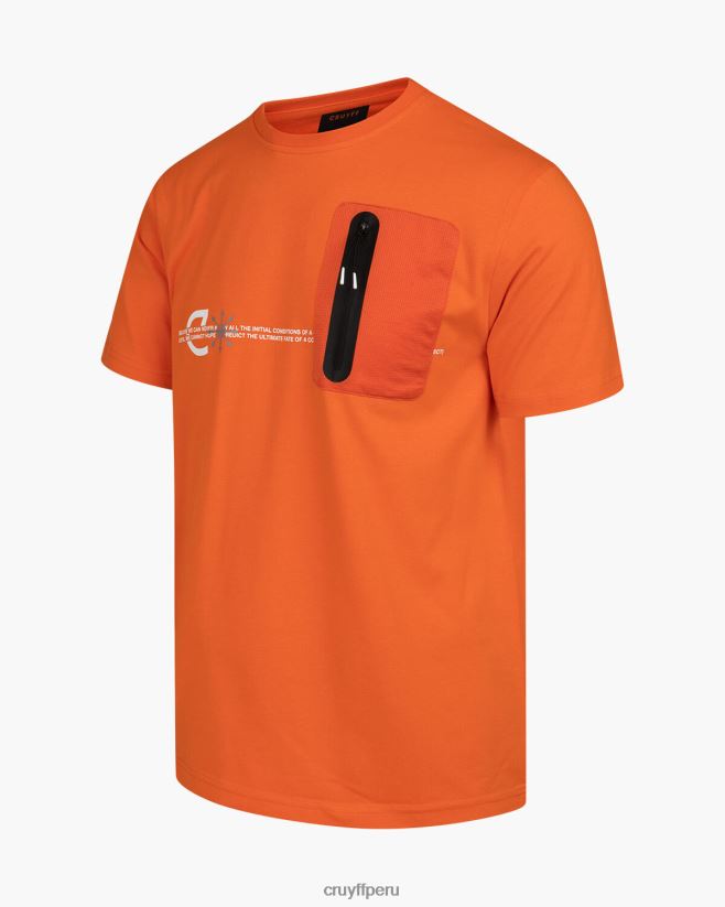educación física Cruyff camiseta de rayos naranja 42TR20206 hombres camiseta