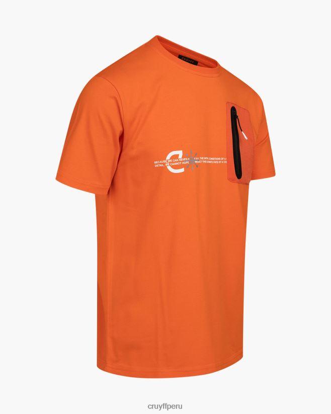 educación física Cruyff camiseta de rayos naranja 42TR20206 hombres camiseta