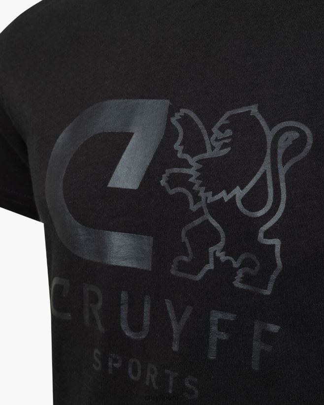 educación física Cruyff camiseta de refuerzo negro 42TR2080 hombres camiseta