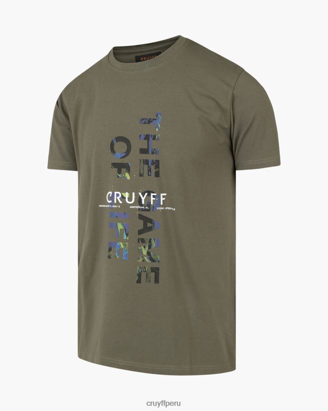 educación física Cruyff camiseta de rick ejercito verde 42TR20105 hombres camiseta