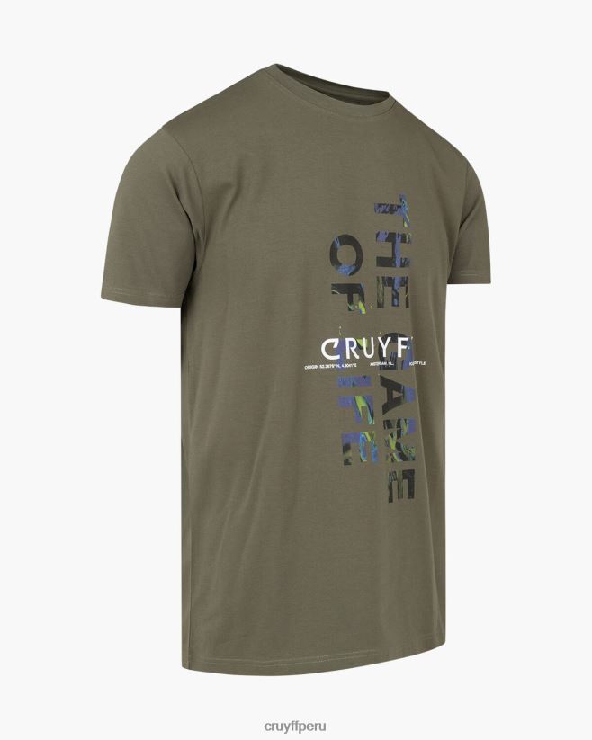 educación física Cruyff camiseta de rick ejercito verde 42TR20105 hombres camiseta