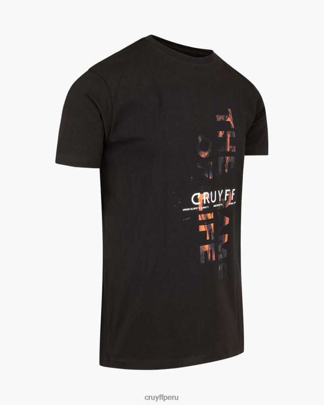 educación física Cruyff camiseta de rick negro 42TR20107 hombres camiseta