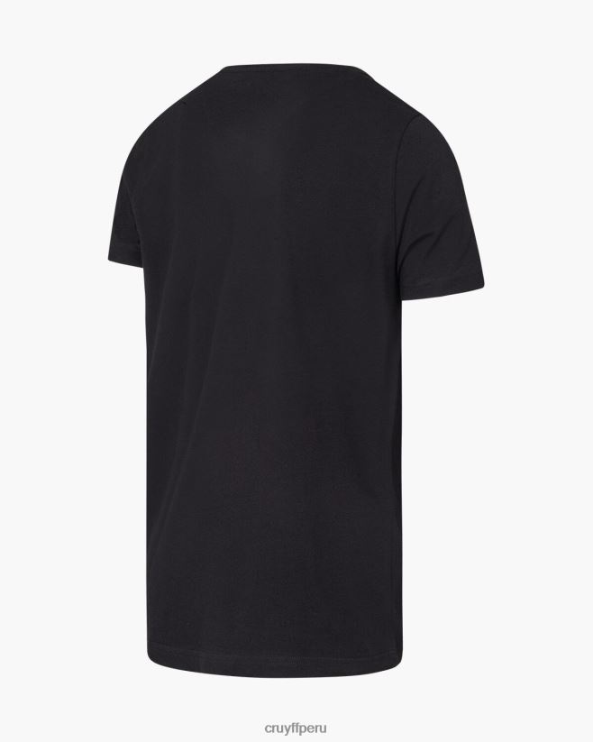 educación física Cruyff camiseta de rick negro 42TR20107 hombres camiseta