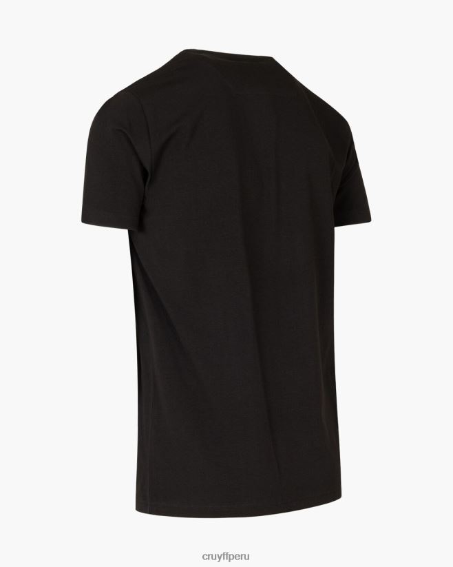educación física Cruyff camiseta de rick negro 42TR20107 hombres camiseta