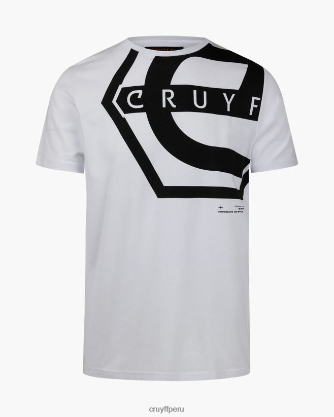 educación física Cruyff camiseta de saúl blanco negro 42TR20890 hombres camiseta