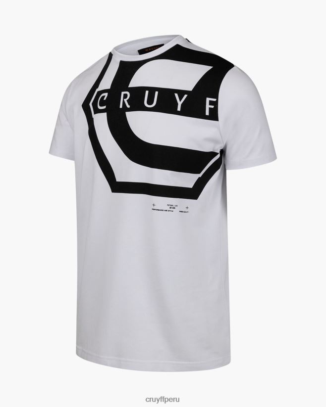 educación física Cruyff camiseta de saúl blanco negro 42TR20890 hombres camiseta