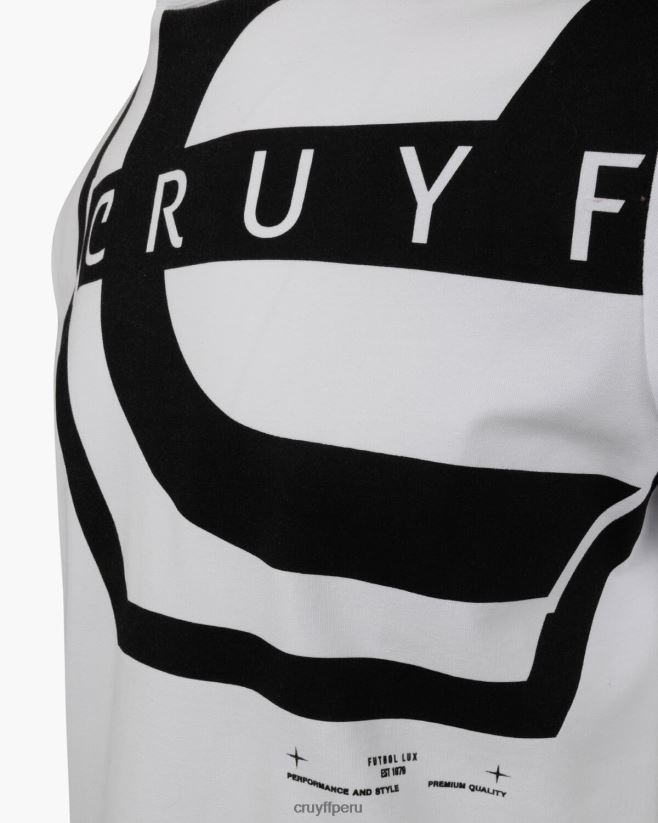 educación física Cruyff camiseta de saúl blanco negro 42TR20890 hombres camiseta