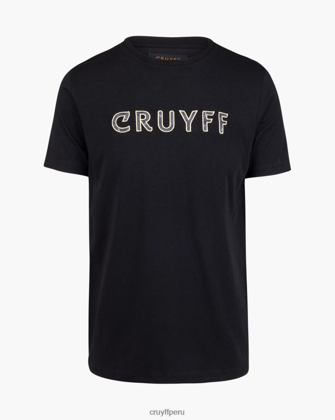 educación física Cruyff camiseta de sueros negro 42TR20608 hombres camiseta