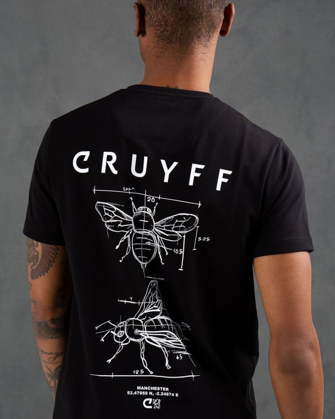 educación física Cruyff camiseta del paquete de la ciudad negro 42TR20676 hombres camiseta