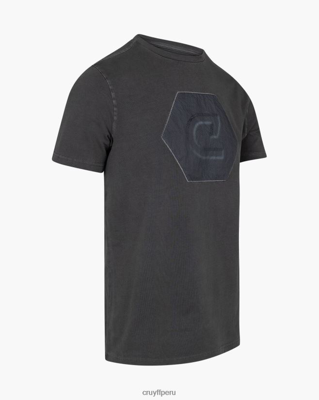 educación física Cruyff camiseta eduardo negro 42TR20695 hombres camiseta