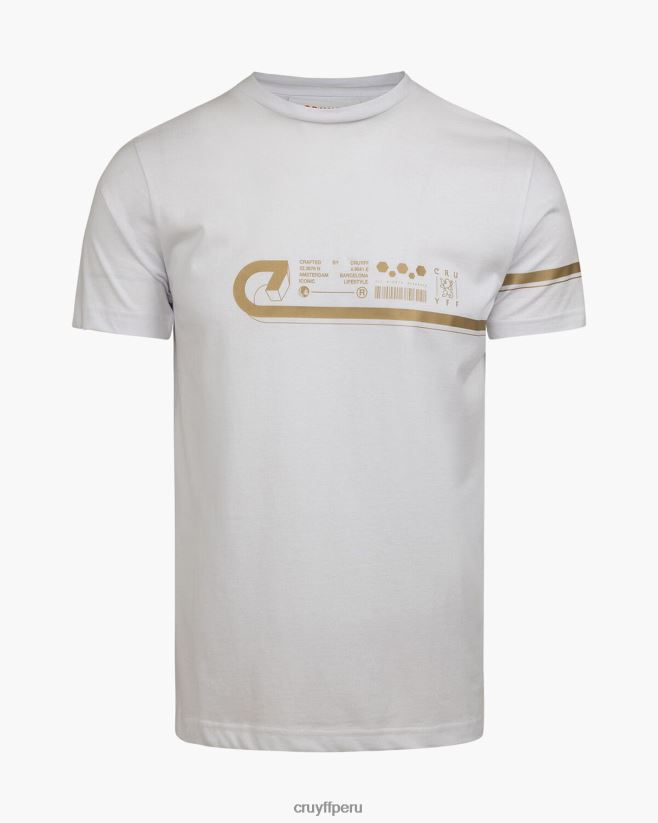 educación física Cruyff camiseta ezra Oro blanco 42TR20120 hombres camiseta