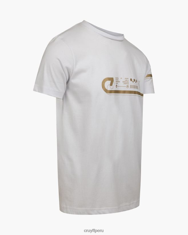 educación física Cruyff camiseta ezra Oro blanco 42TR20120 hombres camiseta