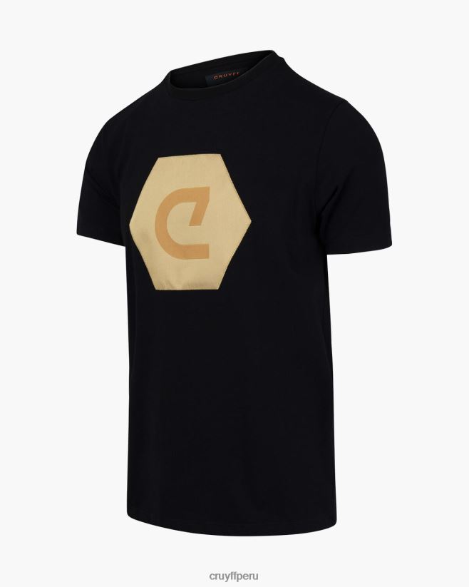 educación física Cruyff camiseta francisco negro 42TR20912 hombres camiseta