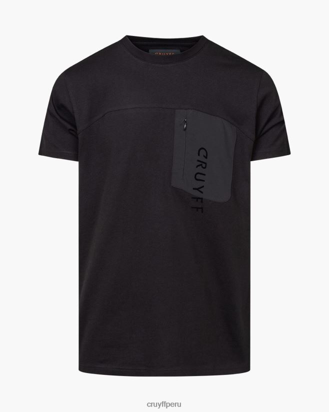 educación física Cruyff camiseta joey negro 42TR2088 hombres camiseta