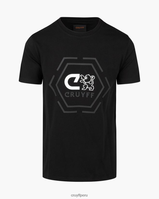 educación física Cruyff camiseta kane negro 42TR2038 hombres camiseta