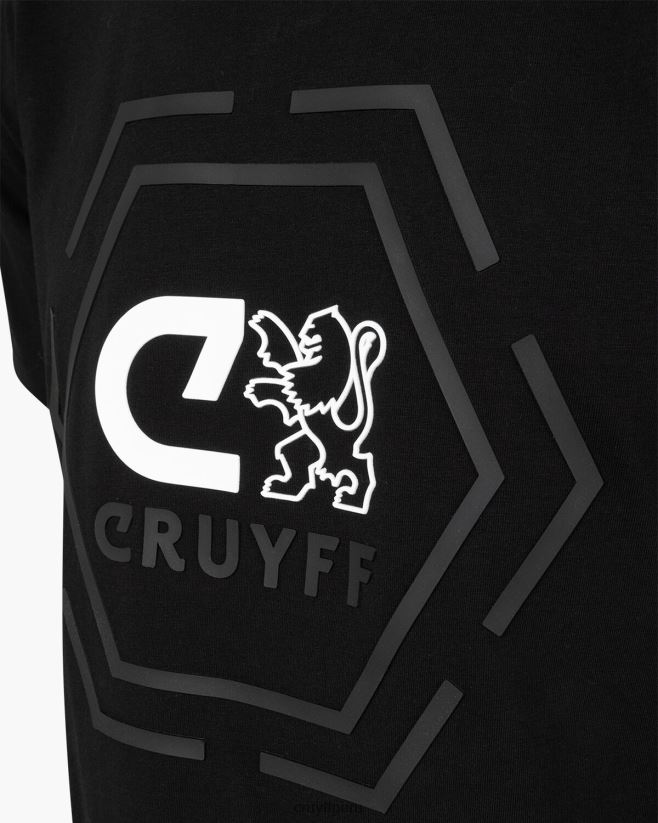 educación física Cruyff camiseta kane negro 42TR2038 hombres camiseta