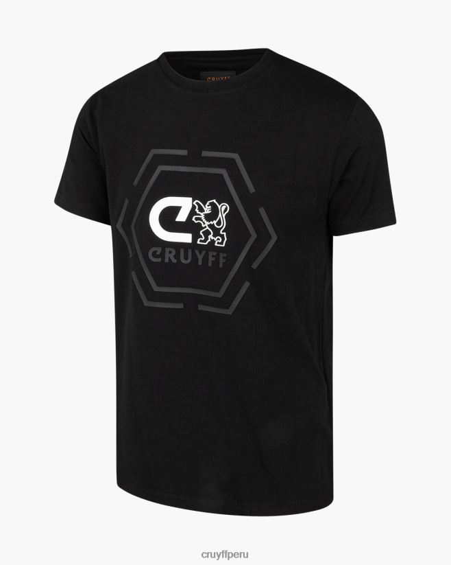 educación física Cruyff camiseta kane negro 42TR2038 hombres camiseta