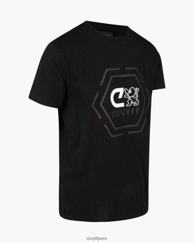 educación física Cruyff camiseta kane negro 42TR2038 hombres camiseta