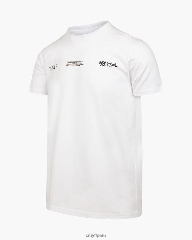educación física Cruyff camiseta morris blanco 42TR20288 hombres camiseta