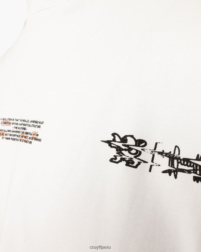 educación física Cruyff camiseta morris blanco 42TR20288 hombres camiseta