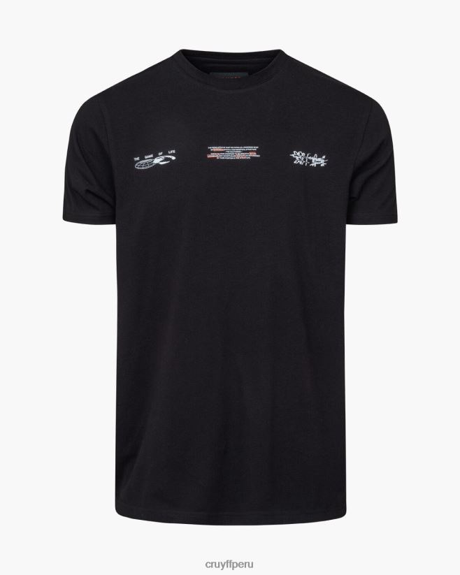 educación física Cruyff camiseta morris negro 42TR20287 hombres camiseta