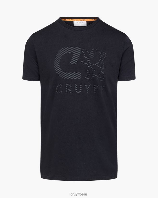 educación física Cruyff camiseta ximo negro 42TR20599 hombres camiseta