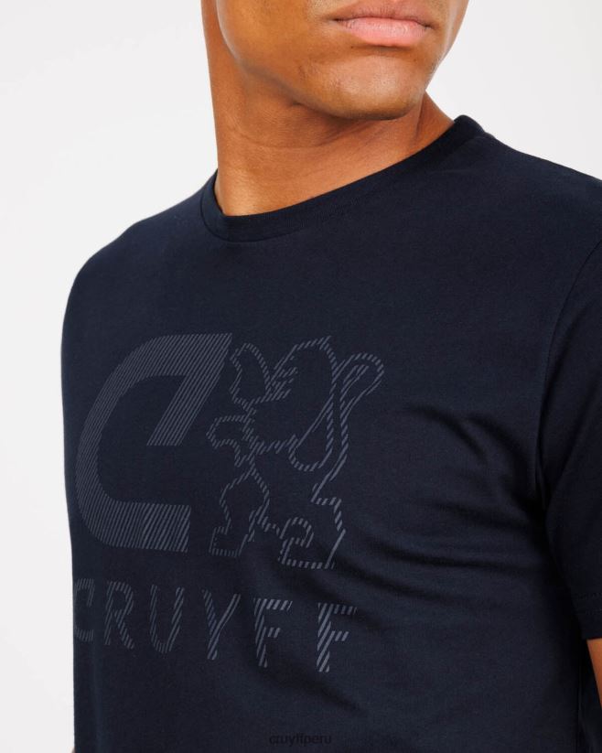 educación física Cruyff camiseta ximo negro 42TR20599 hombres camiseta