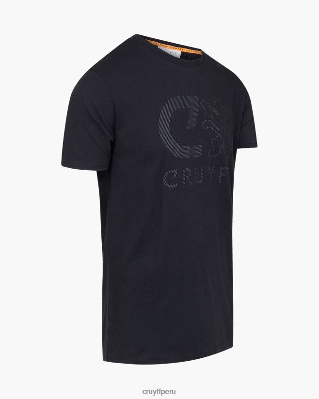 educación física Cruyff camiseta ximo negro 42TR20599 hombres camiseta