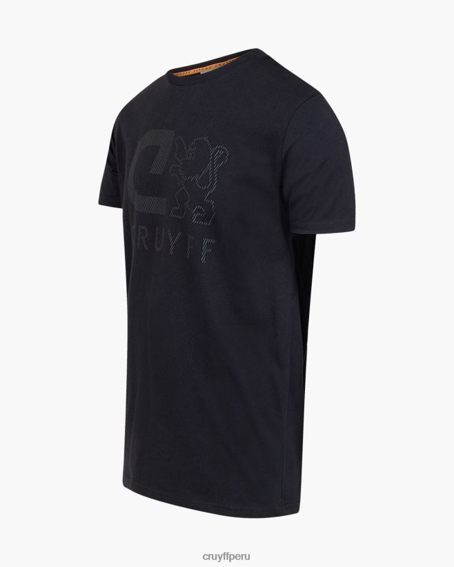educación física Cruyff camiseta ximo negro 42TR20599 hombres camiseta