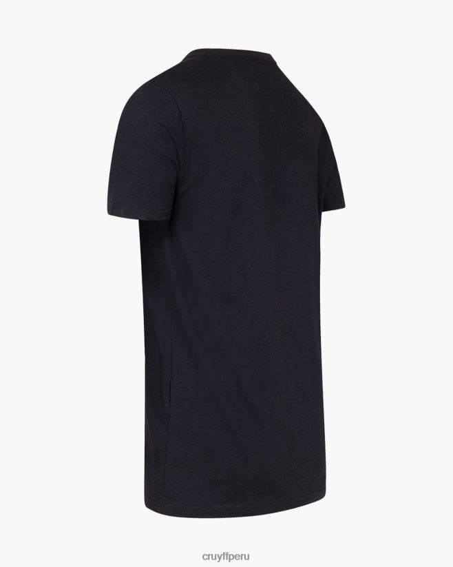 educación física Cruyff camiseta ximo negro 42TR20599 hombres camiseta