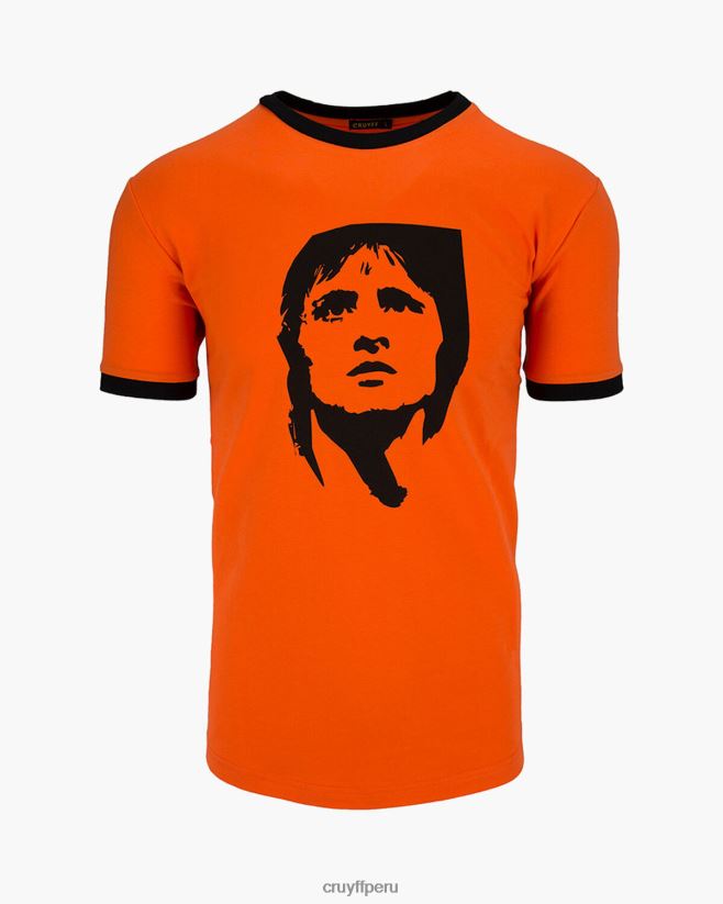 educación física Cruyff icono de camiseta de algodón naranja 42TR20787 hombres camiseta