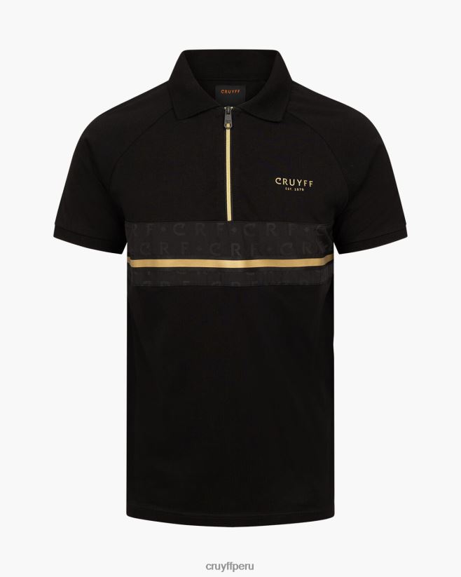 educación física Cruyff jake polo oro negro 42TR2025 hombres camiseta