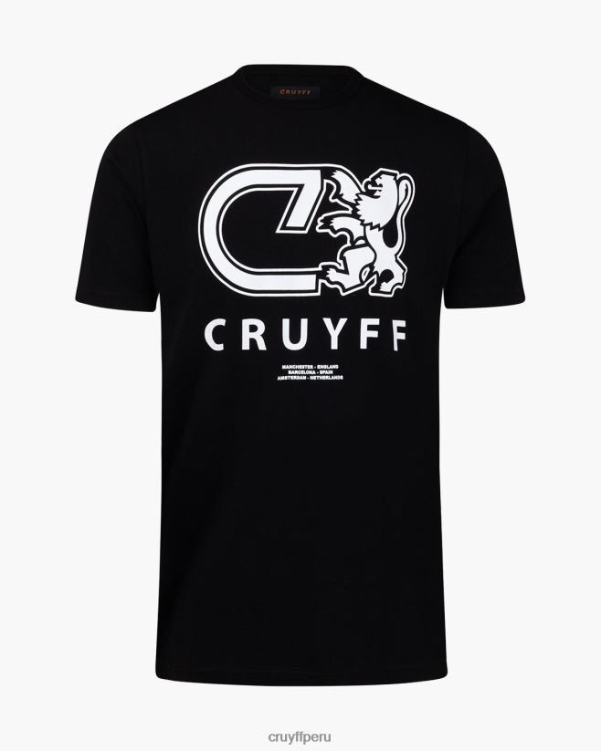 educación física Cruyff Álvaro tee negro 42TR20851 hombres camiseta