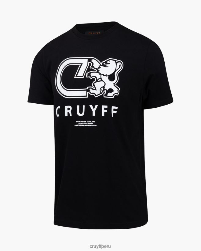 educación física Cruyff Álvaro tee negro 42TR20851 hombres camiseta
