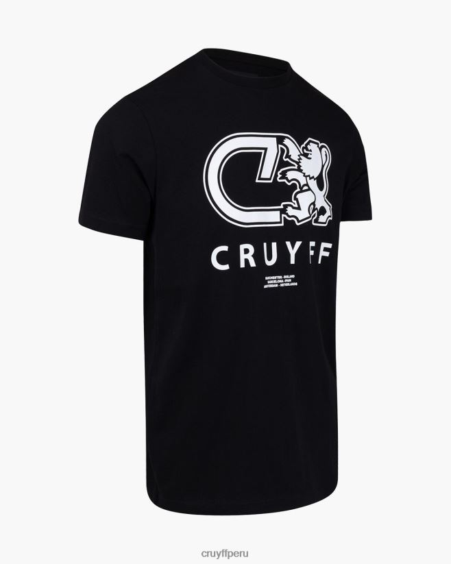 educación física Cruyff Álvaro tee negro 42TR20851 hombres camiseta