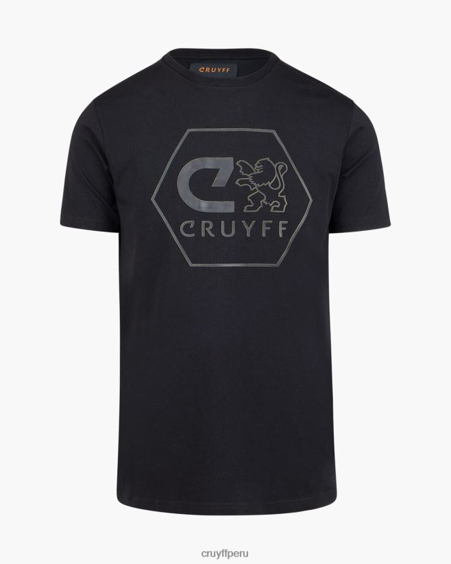 educación física Cruyff manuel tee negro 42TR201310 hombres camiseta