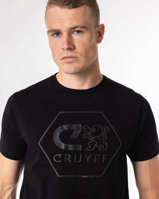 educación física Cruyff manuel tee negro 42TR201310 hombres camiseta