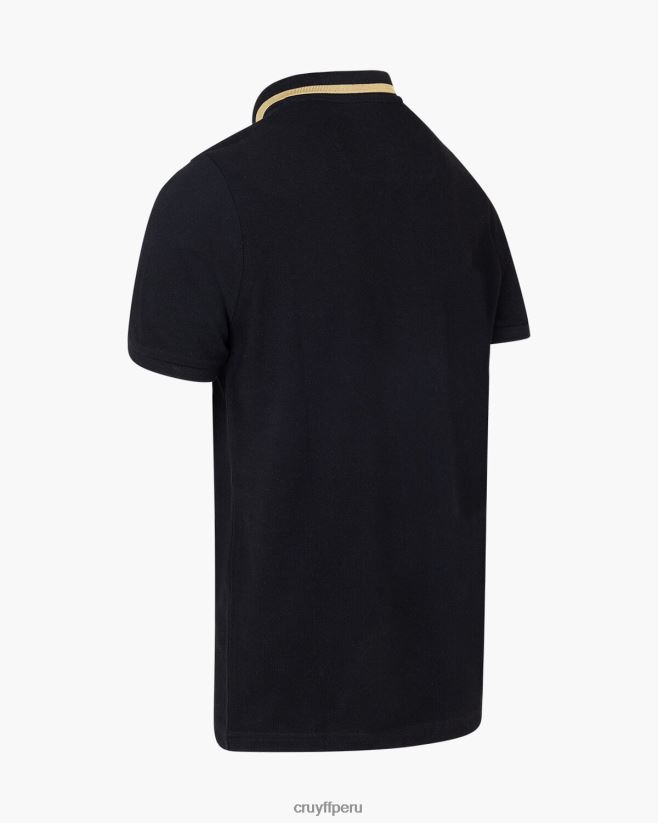 educación física Cruyff noé polo negro 42TR20750 hombres camiseta
