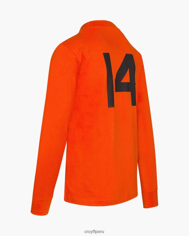 educación física Cruyff olanda 1973 naranja 42TR20880 hombres camiseta